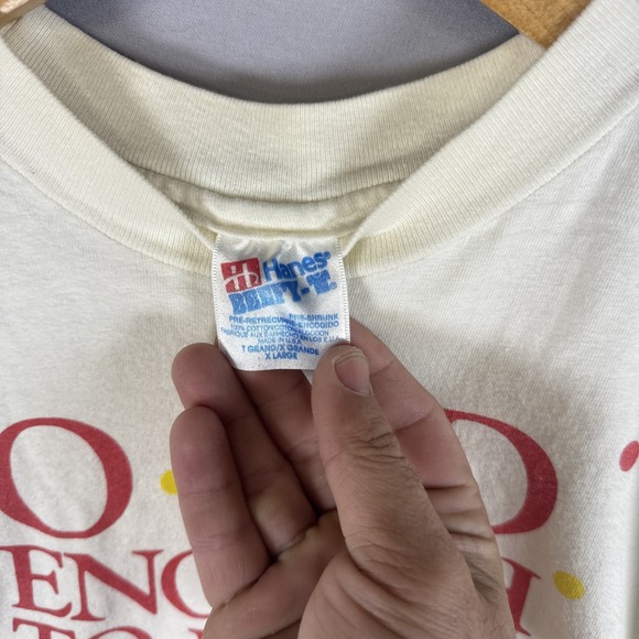 vintage Old Enough To Know The Score t shirt single stitch graphic tee size XL - Picture 3 of 14